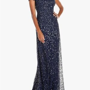 Nordstrom Blue Sequin Embellished Maxi Gown